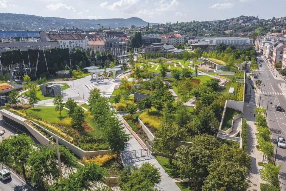 Millenáris catering – a Millenáris Park madártávlatból